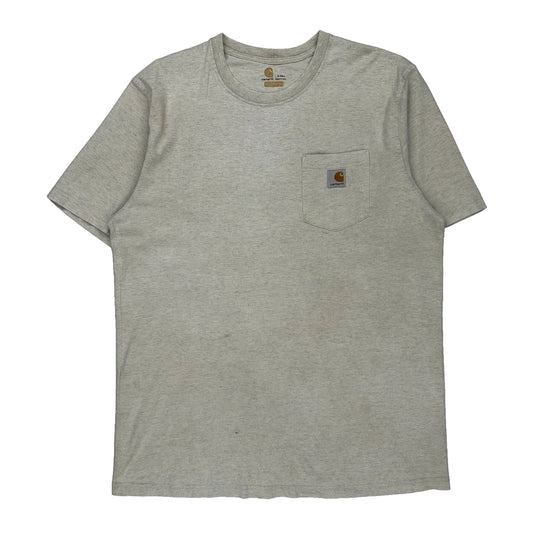 Carhartt T-Shirt - Large Grey Cotton