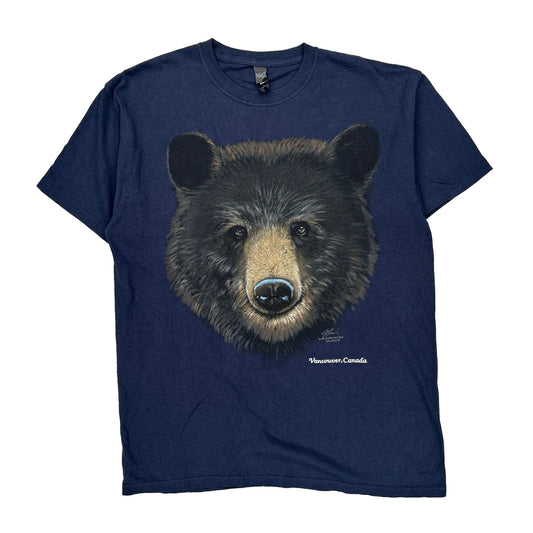 Bear Unbranded T-Shirt - Large Blue Cotton