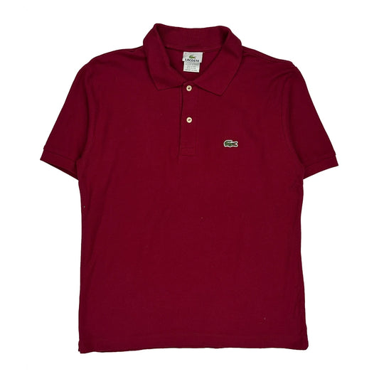 Lacoste Polo Shirt - Large Burgundy Cotton