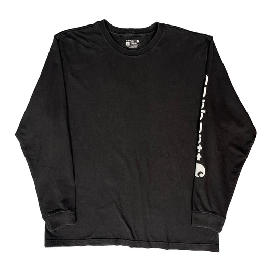 Carhartt Long Sleeve T-Shirt - Large Black Cotton