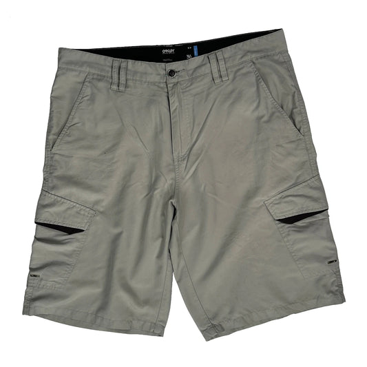 Oakley Cargo Shorts - 36W 11L Grey Cotton