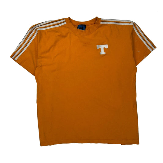 Adidas College T-Shirt - Large Orange Cotton