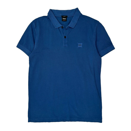Boss Slim Fit Polo Shirt - Large Blue Cotton