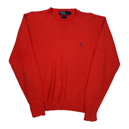 Polo By Ralph Lauren Sweater - Medium Red Cotton