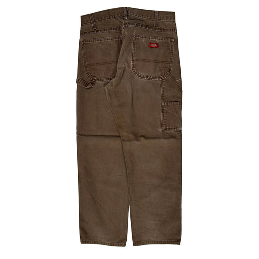 Vintage Dickies Carpenter Trousers - 32W 30L Brown Cotton