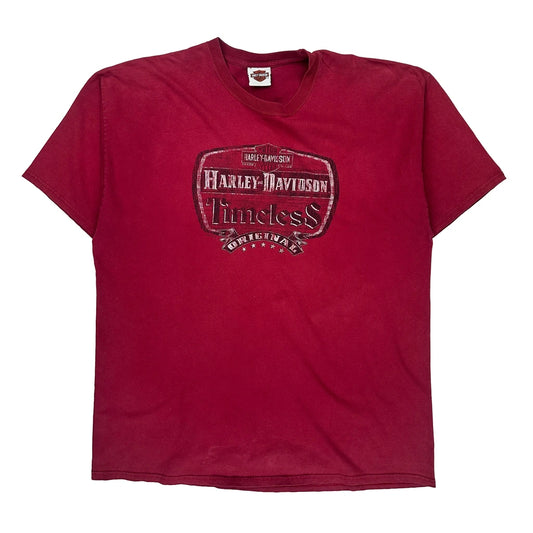 Vintage Monterey Harley-Davidson Cannery Row Harley Davidson Graphic T-Shirt - 2XL Red Cotton