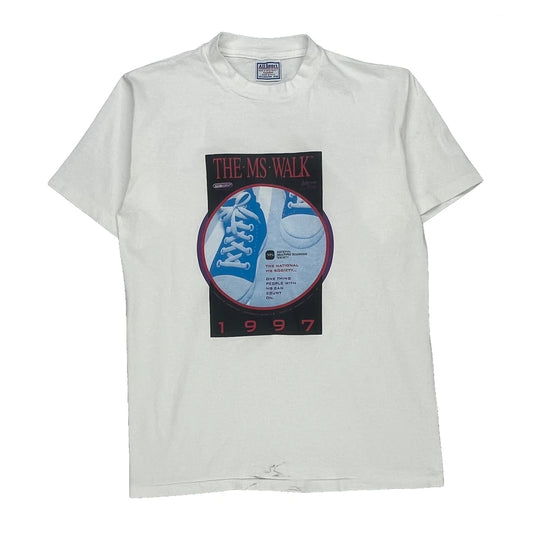Ms Walk 1997 All Sport Graphic T-Shirt - Medium White Cotton