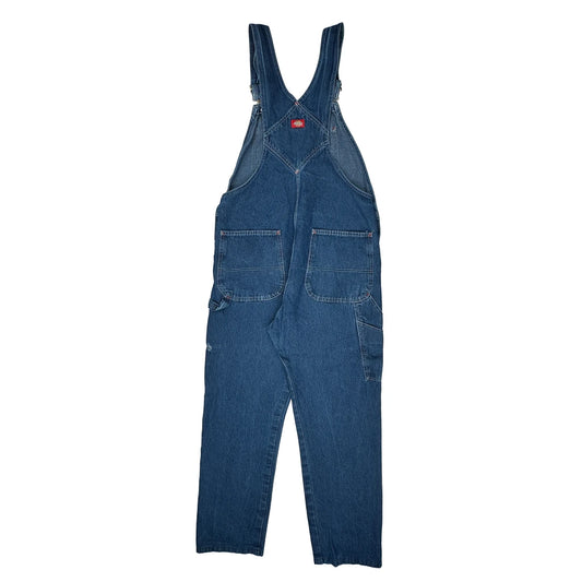 Workwear Dickies Cargo Dungarees - 38W 30L Blue Cotton