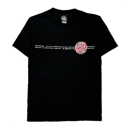 Vintage Skateboarding Santa Cruz T-Shirt - Small Black Cotton
