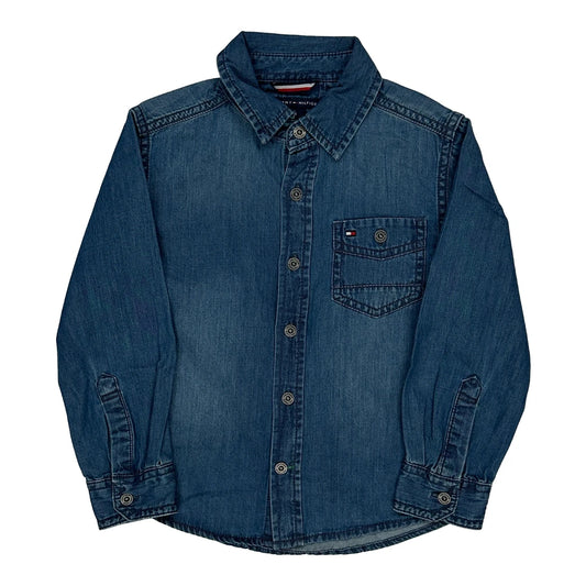 Age 4 Tommy Hilfiger Denim Shirt - Small Blue Denim