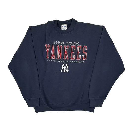 New York Yankees Pro Player Graphic Sweatshirt - XL Navy Cotton Blend
