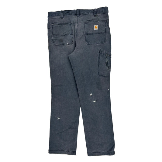 Carhartt Double Knee Carpenter Trousers - 36W 31L Grey Cotton