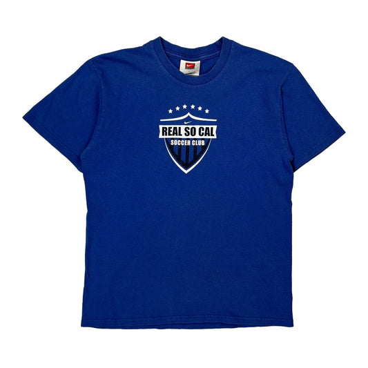 Real So Cal Soccer Club Nike Football T-Shirt - Large Blue Cotton