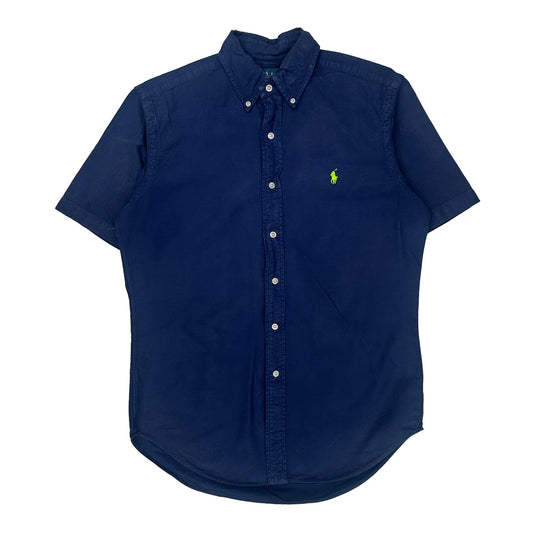 Ralph Lauren Short Sleeve Shirt - Small Blue Cotton