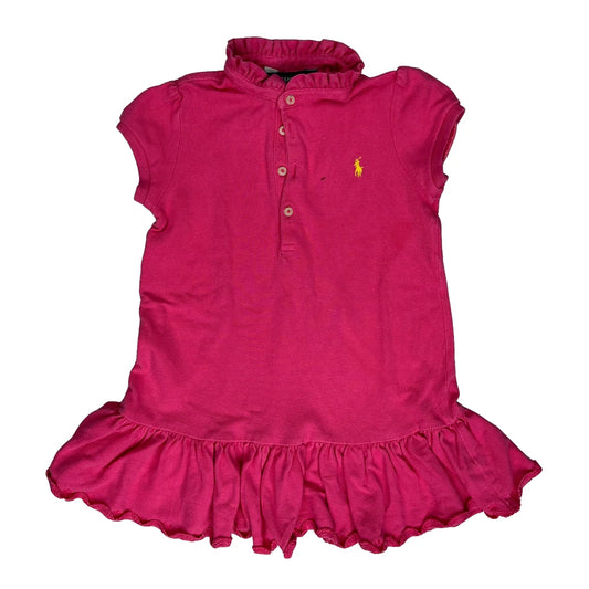Age 4T Ralph Lauren A-Line Dress - Small Pink Cotton