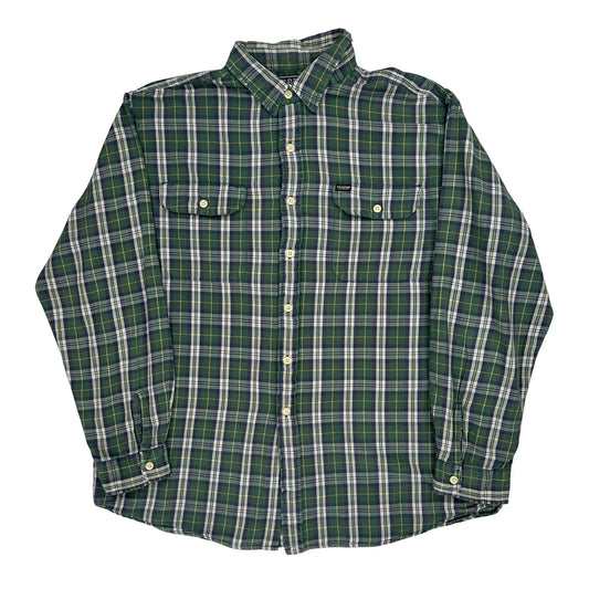 Sportsman Polo Sport Checked Flannel Shirt - XL White Cotton