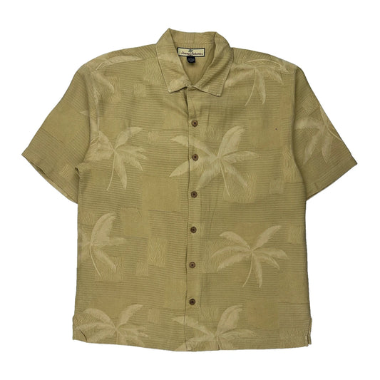 Tommy Bahama Hawaiian Shirt - Medium Beige Silk