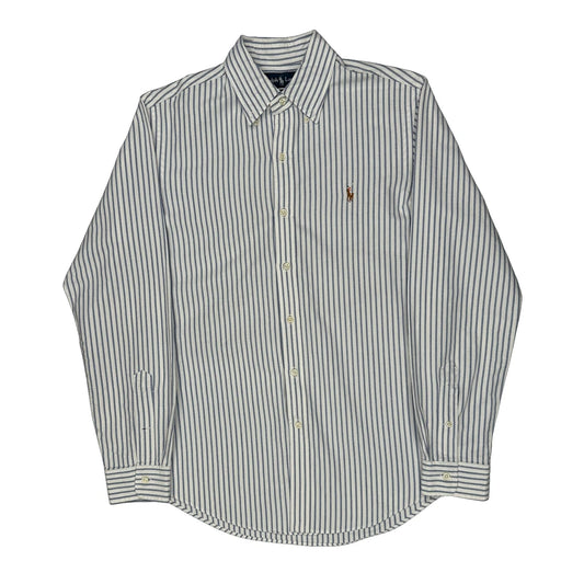 Ralph Lauren Striped Shirt - Medium White Cotton