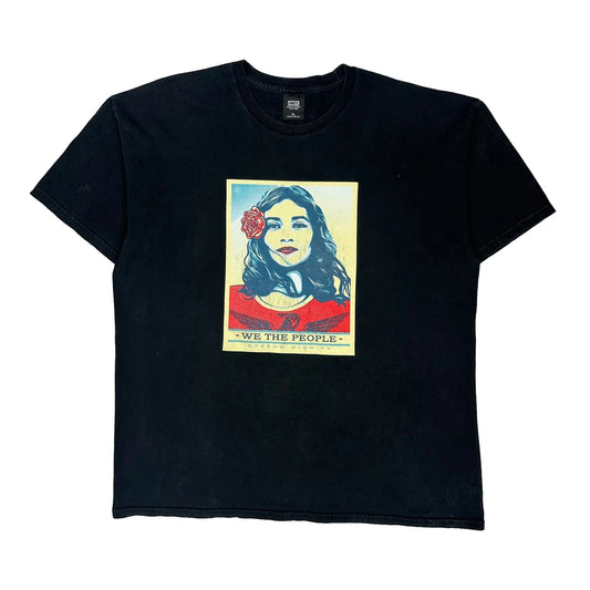 Vintage We The People Obey Graphic T-Shirt - XL Black Cotton