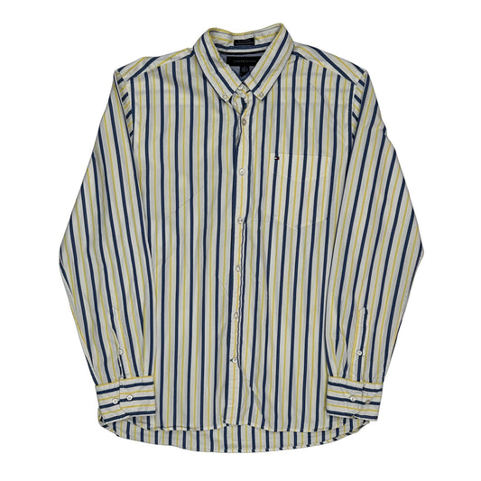 Tommy Hilfiger Striped Shirt - Medium Multicoloured Cotton