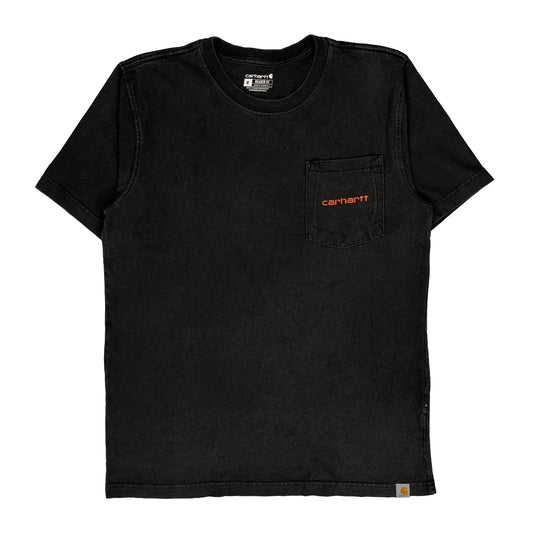Carhartt T-Shirt - Medium Black Cotton