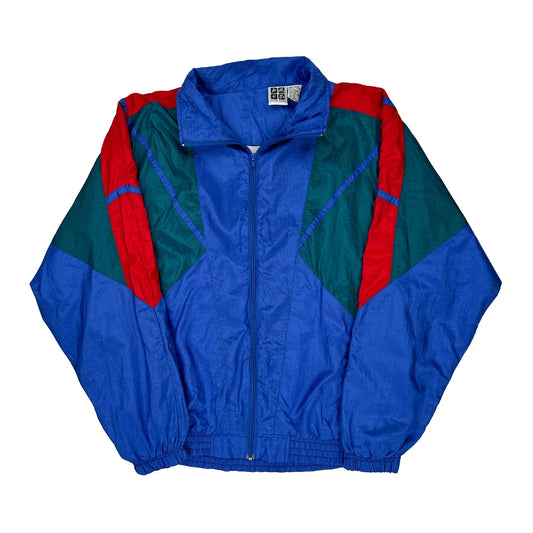 1980'S Active Wear Shell Jacket - Large Blue Cotton