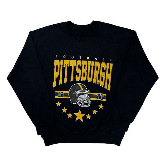 Pittsburgh Nfl Football Sweatshirt - Medium Black Cotton