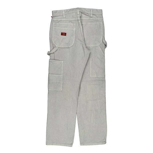 Dickies Double Knee Carpenter Trousers - 31W 32L White Cotton