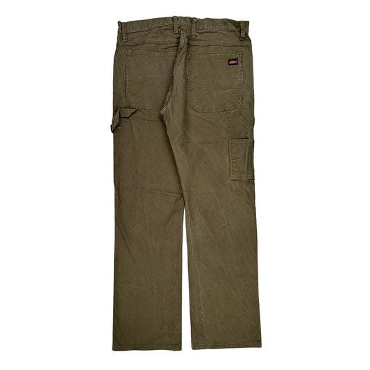 Dickies Carpenter Trousers - 33W 32L Brown Cotton