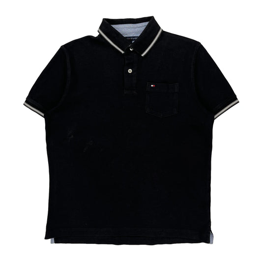 Tommy Hilfiger Polo Shirt - Medium Black Cotton