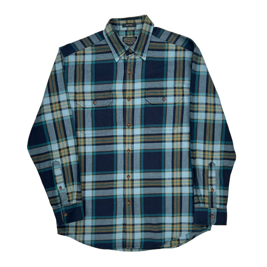 Bridger Pendleton Checked Flannel Shirt - Medium Grey Cotton