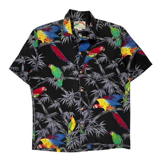 Paradise Found Hawaiian Shirt - Large Multicoloured Cotton