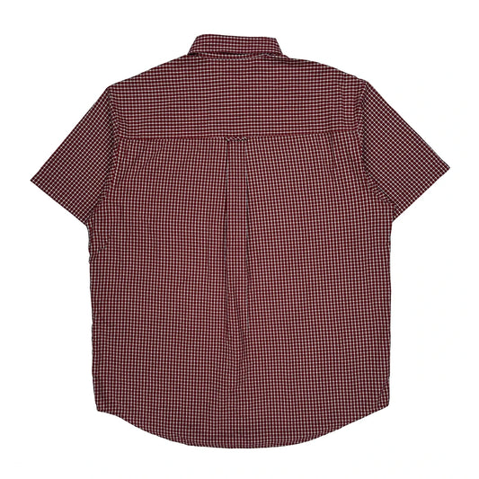 Chaps Ralph Lauren Checked Short Sleeve Shirt - Large Red Cotton Blend