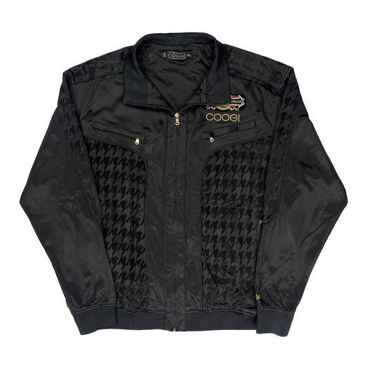 Vintage Y2K Coogi Panelled Track Jacket - 2XL Black Polyester