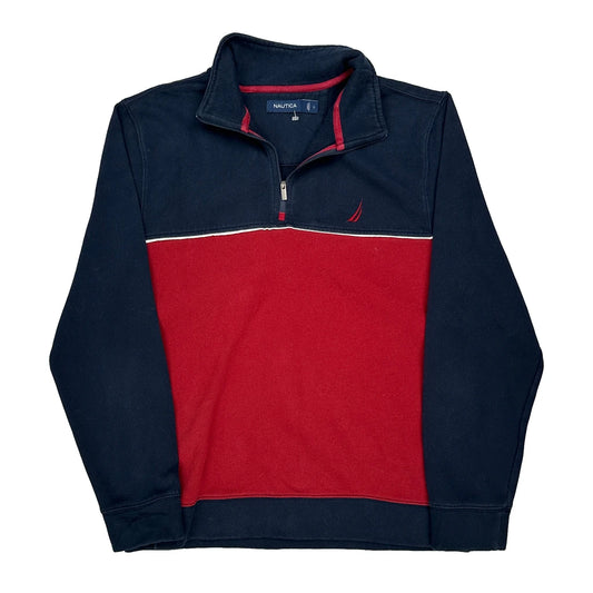Nautica 1/4 Zip - Large Navy Cotton
