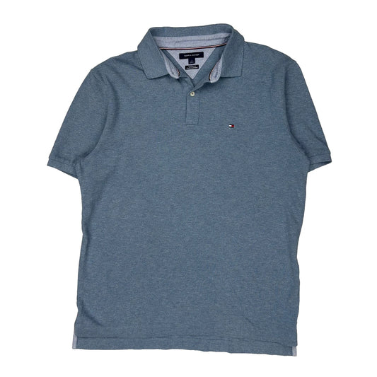 Tommy Hilfiger Polo Shirt - Large Blue Cotton