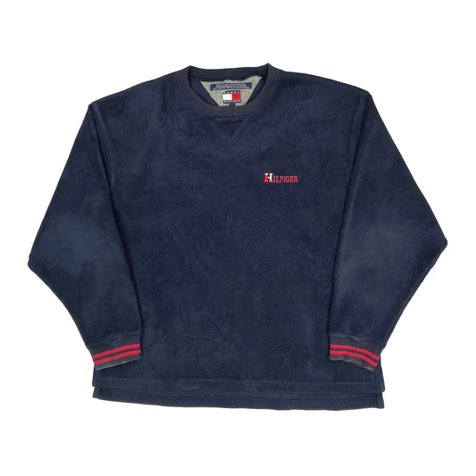 Vintage Tommy Hilfiger Fleece - Large Navy Polyester