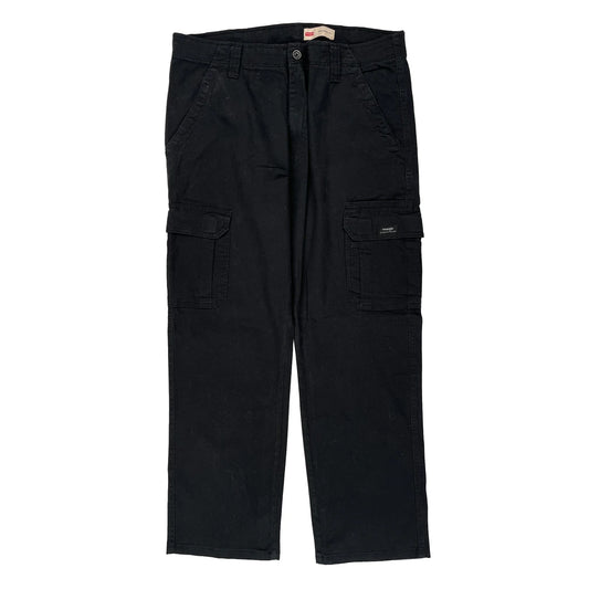 Wrangler Cargo Trousers - 34W 30L Black Cotton