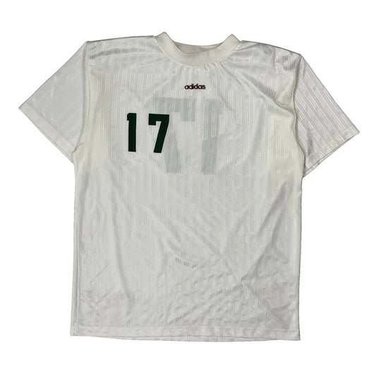 Vintage Number 17 Adidas Football Shirt - XL White Polyester