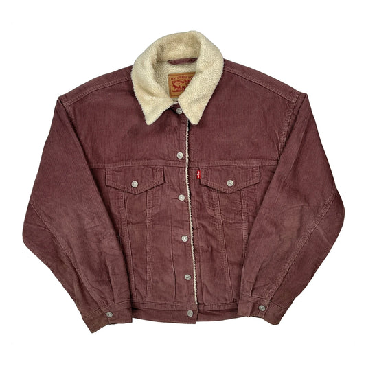 Levis Collared Cord Jacket - XS Burgundy Corduroy
