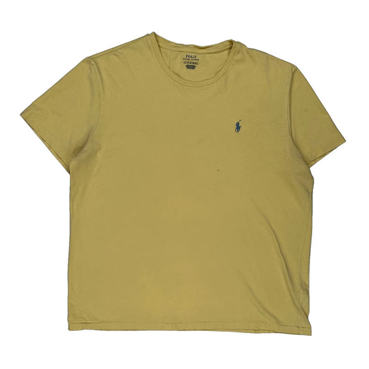 Polo By Ralph Lauren T-Shirt - XL Yellow Cotton
