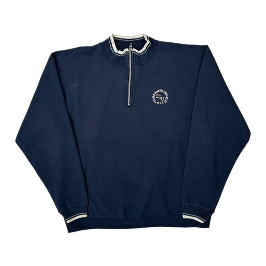Illinois University Champion College 1/4 Zip - Large Navy Cotton