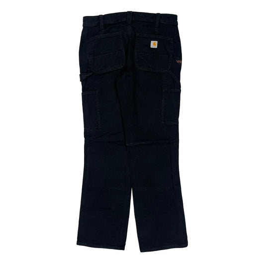 Vintage Carhartt Double Knee Carpenter Trousers - 32W UK 12 Black Cotton