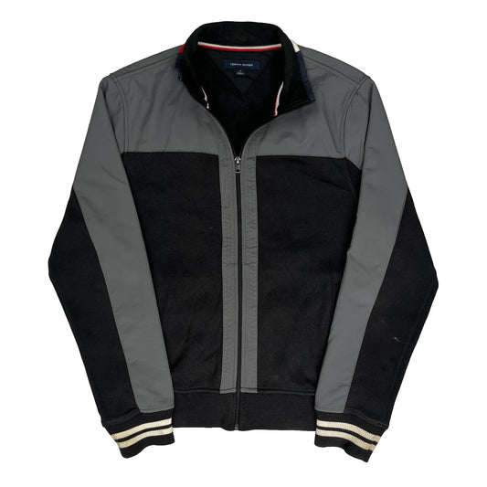 Tommy Hilfiger Track Jacket - Medium Black Cotton Blend