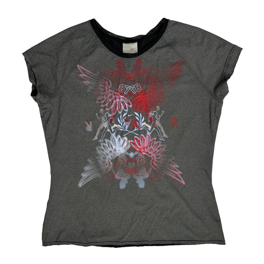 Nike Graphic T-Shirt - XL Gray Polyester