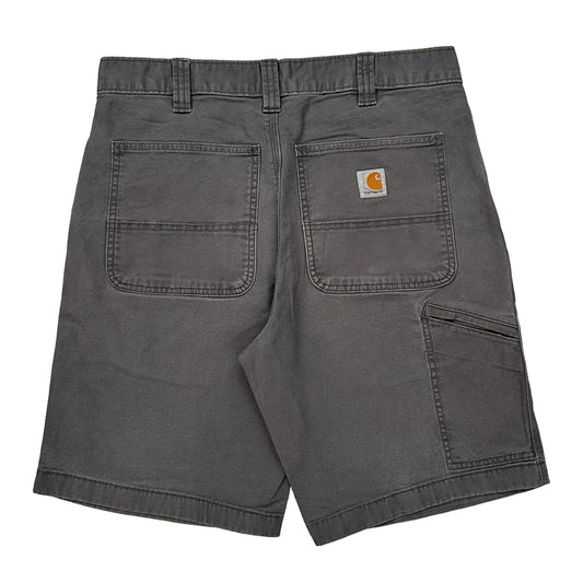 Carhartt Carpenter Shorts - 32W 9L Grey Cotton
