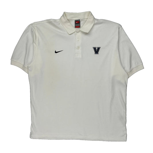 Villanova Nike Polo Shirt - Large White Cotton