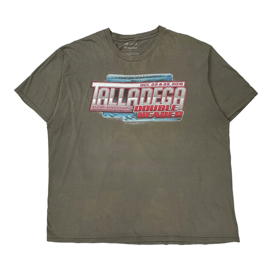 Talladega Superspeedway Fanatics Nascar T-Shirt - 2XL Gray Cotton