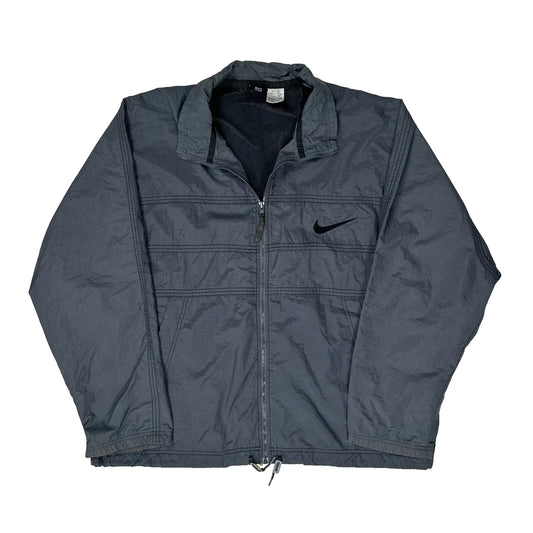 Nike Windbreaker - Large Grey Nylon