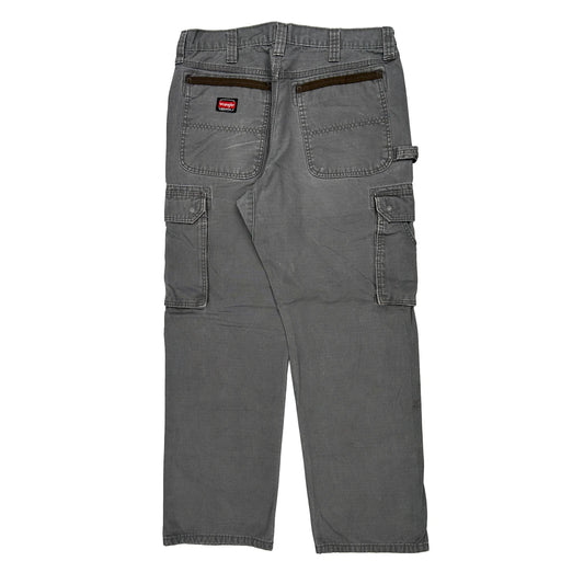 Wrangler Carpenter Trousers - 36W 31L Grey Cotton